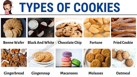 What are 10 types of cookies?